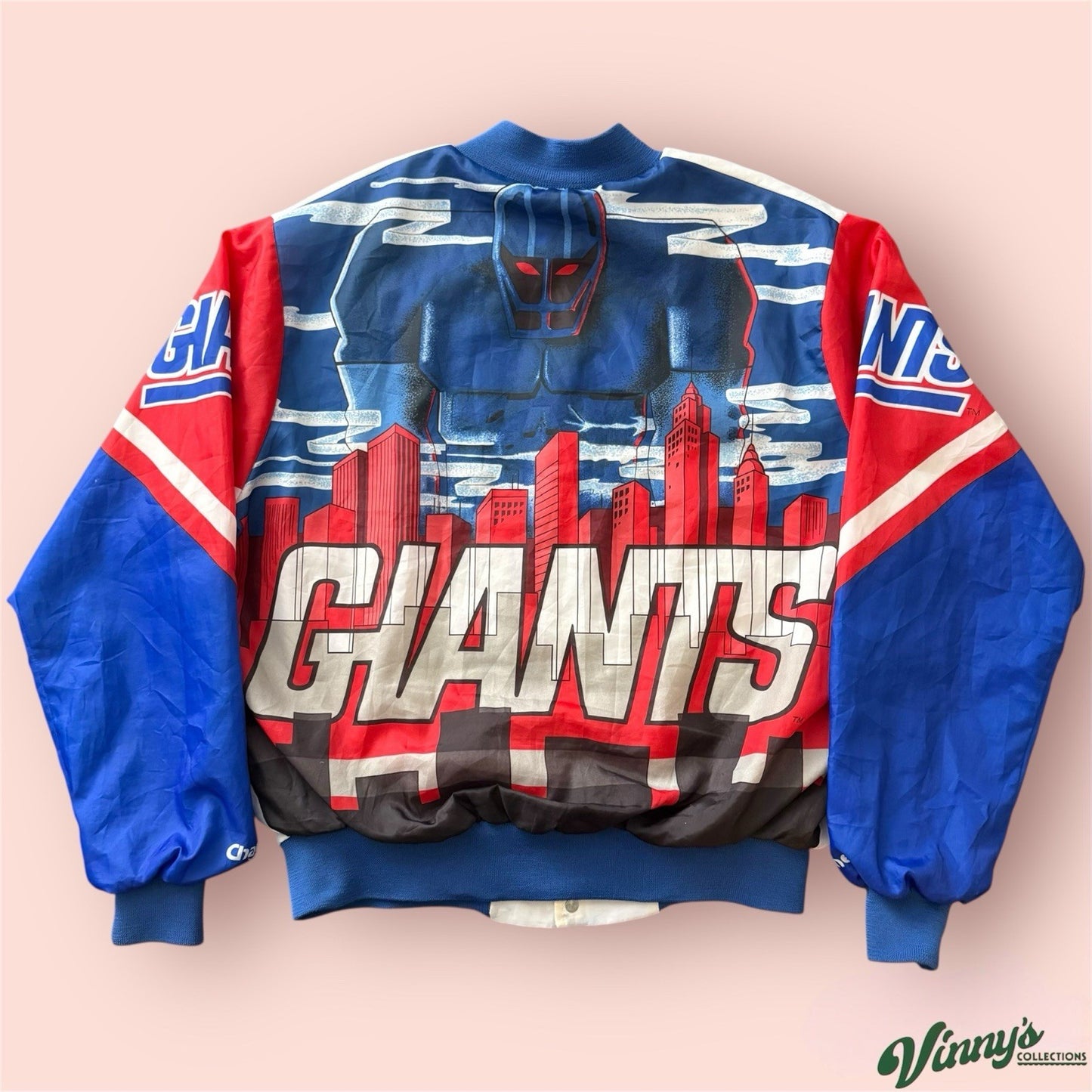 Vintage Chalk Line NFL New York Giants Football Bomber Jacket Mens Large