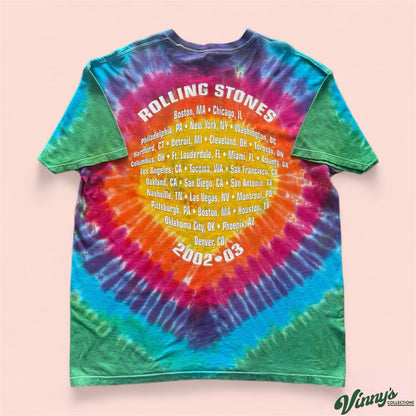Vintage 2002 Rolling Stones Tie Dye Tour Shirt Mens 2XL