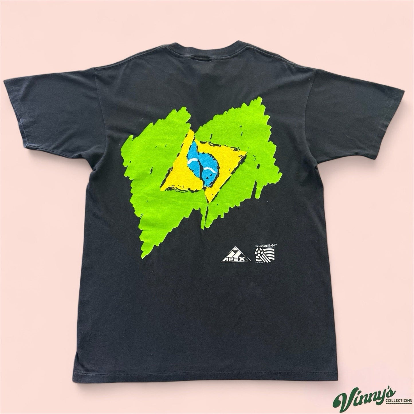 Vintage Apex One 1994 World Cup Brazil Soccer Shirt Mens Large