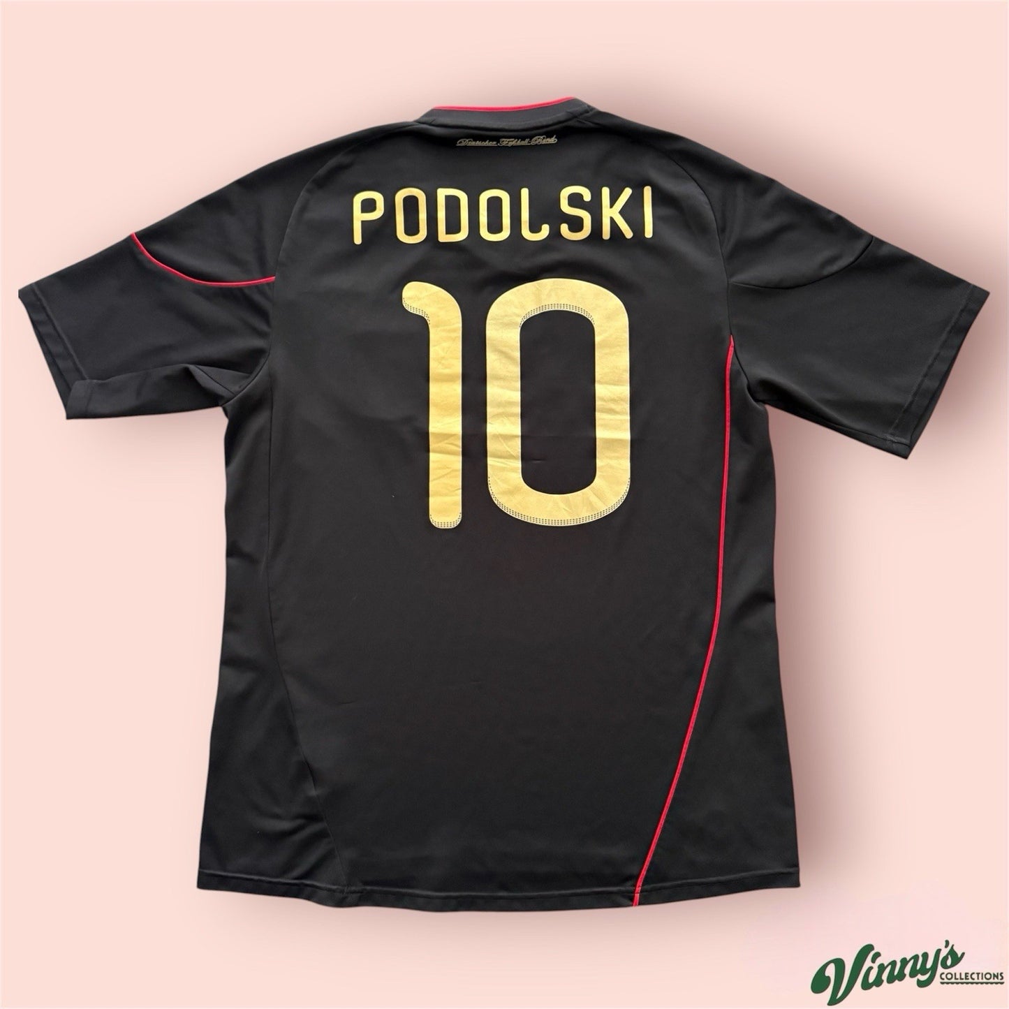 Adidas 2010 Germany Lukas Podolski Soccer Away Kit Jersey Shirt Mens Large
