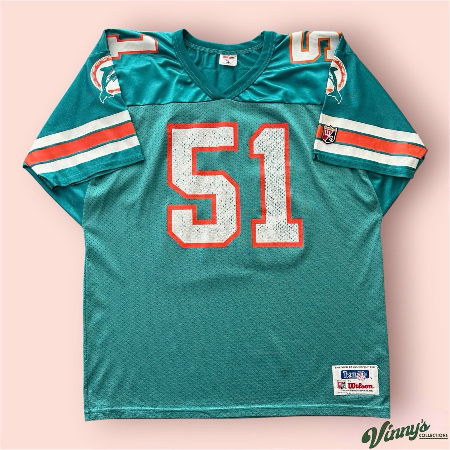 Wilson NFL Miami Dolphins Bryan Cox Football Jersey Mens XL