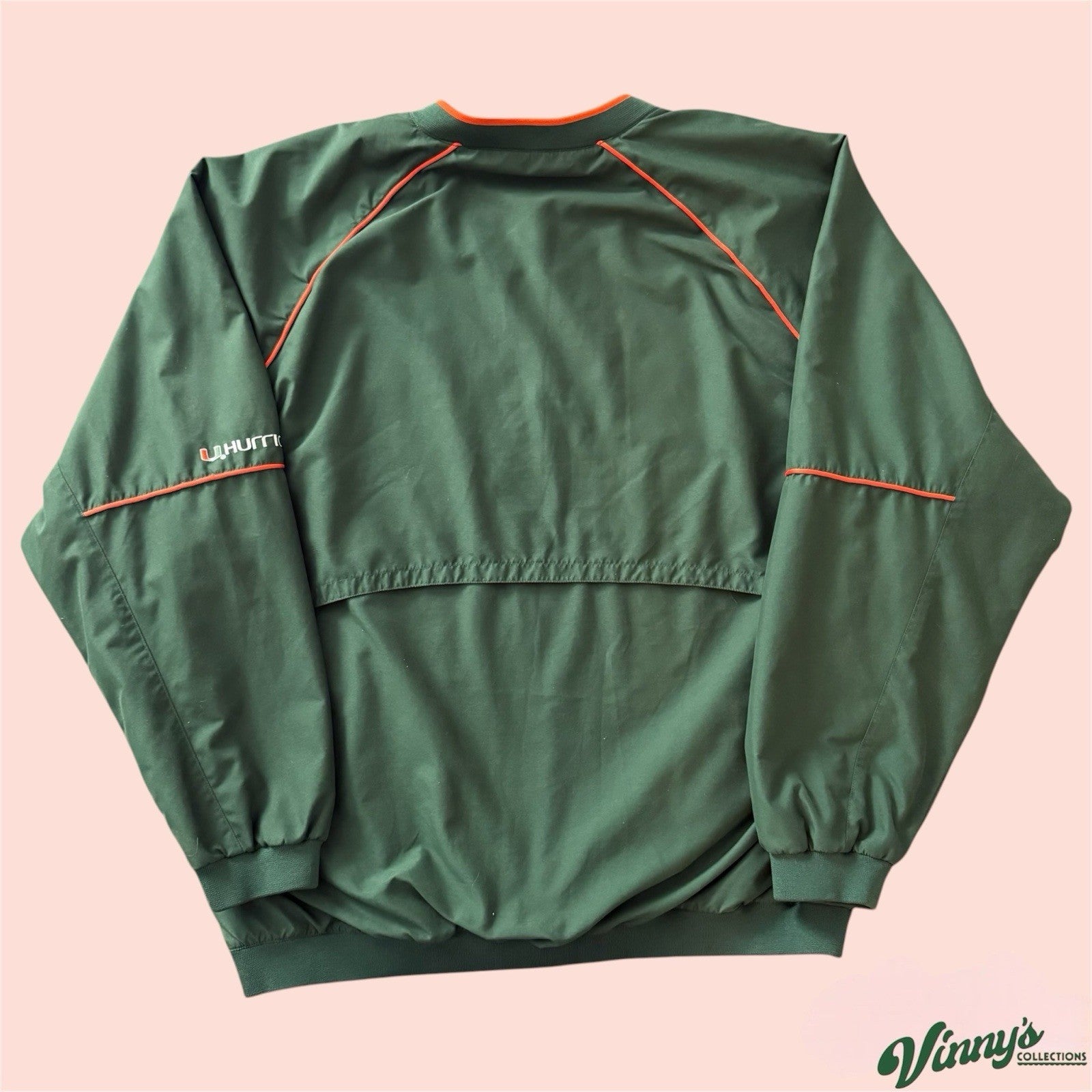 Nike NCAA Miami Hurricanes College Pullover Jacket Mens 2XL