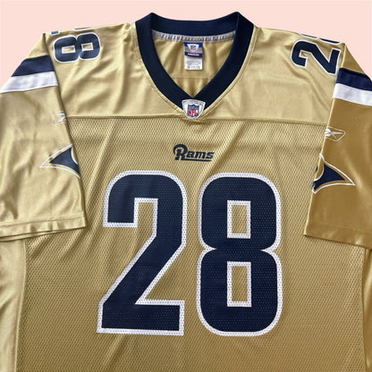 Reebok NFL St Louis Rams Marshall Faulk Football Jersey Mens XL