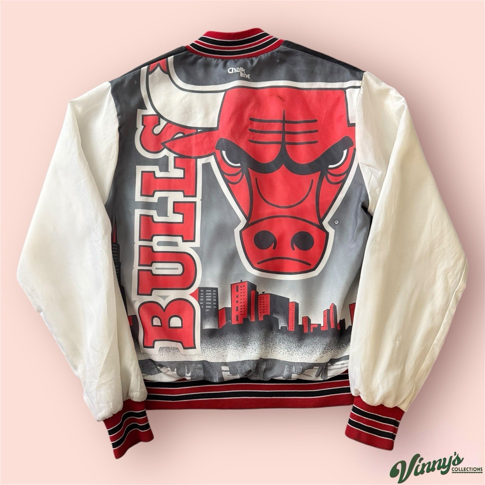 Vintage Chalk Line NBA Chicago Bulls Basketball Fanimation Jacket Mens Small
