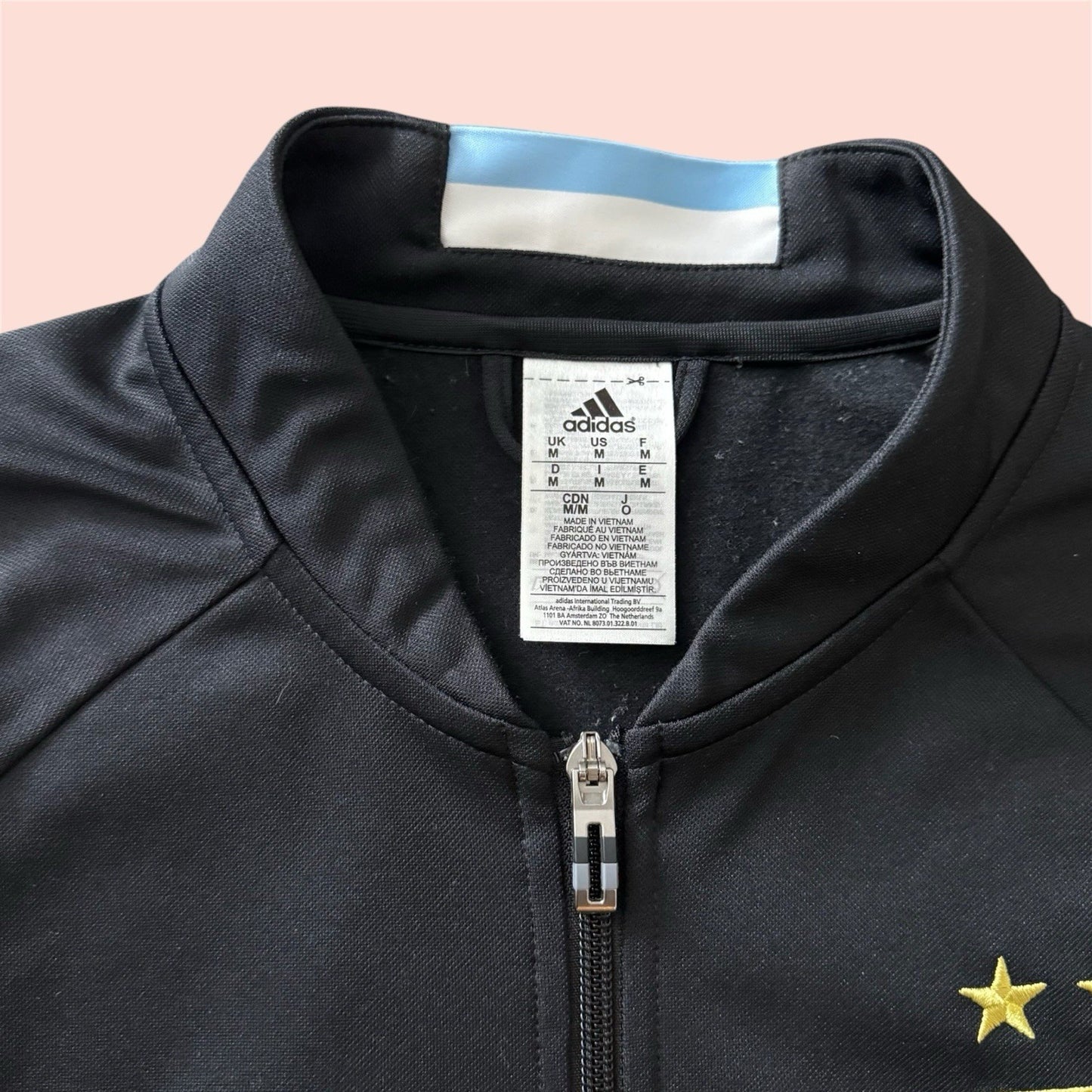 Adidas Argentina National Soccer Training Sweater Jacket Mens Medium