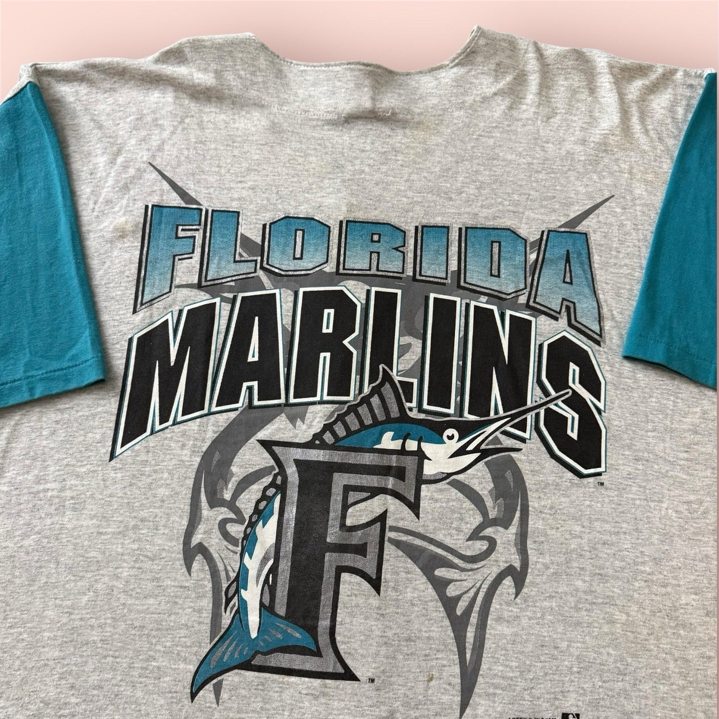 Vintage Artex MLB Florida Marlins Baseball Jersey Shirt Mens XL