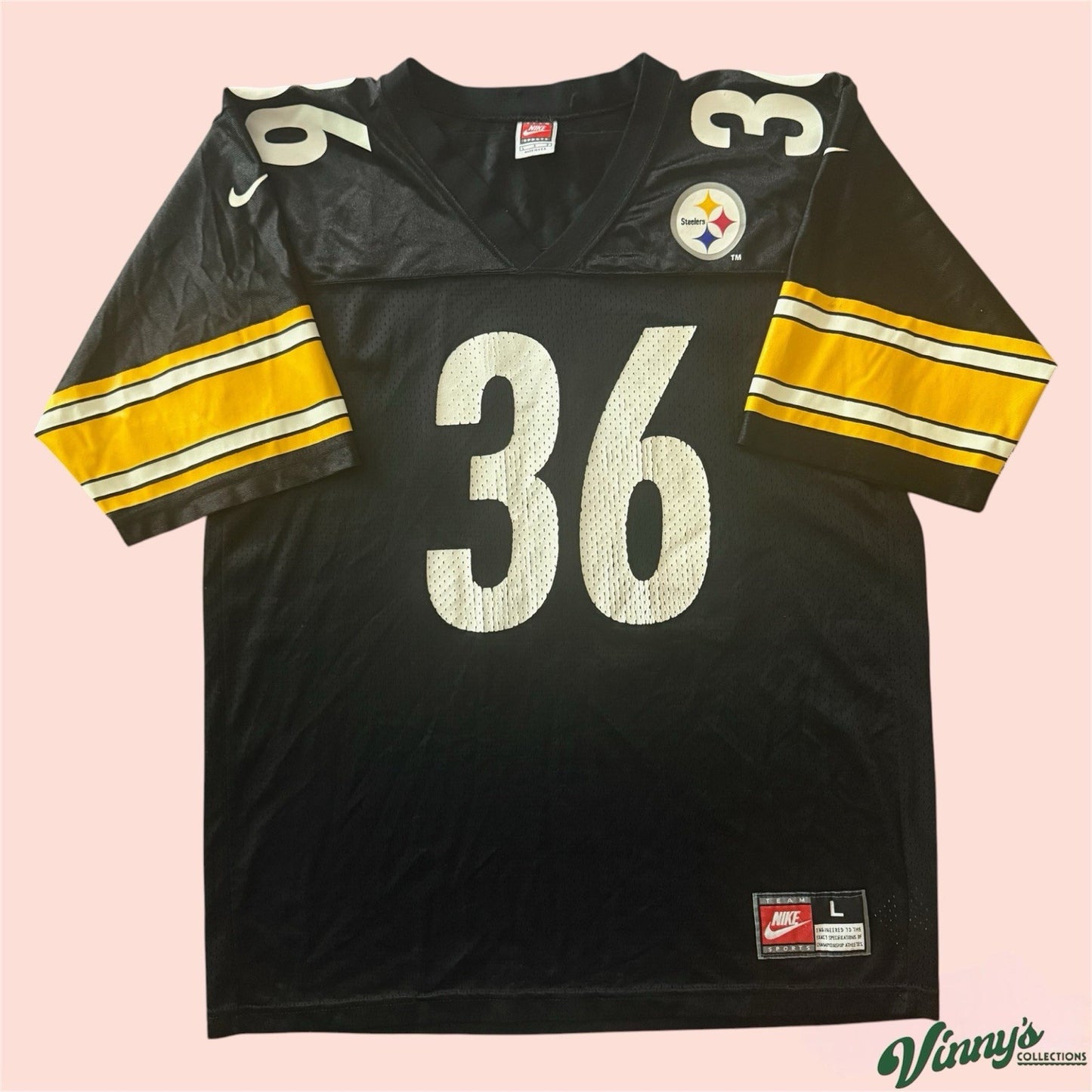 Nike NFL Pittsburgh Steelers Jerome Bettis Football Jersey Mens Large