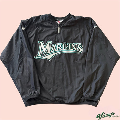 Majestic MLB Florida Marlins Baseball Jacket Mens 2XL