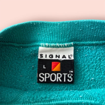 Vintage 1993 Signal Sports NFL Miami Dolphins Football Sweatshirt Mens Large