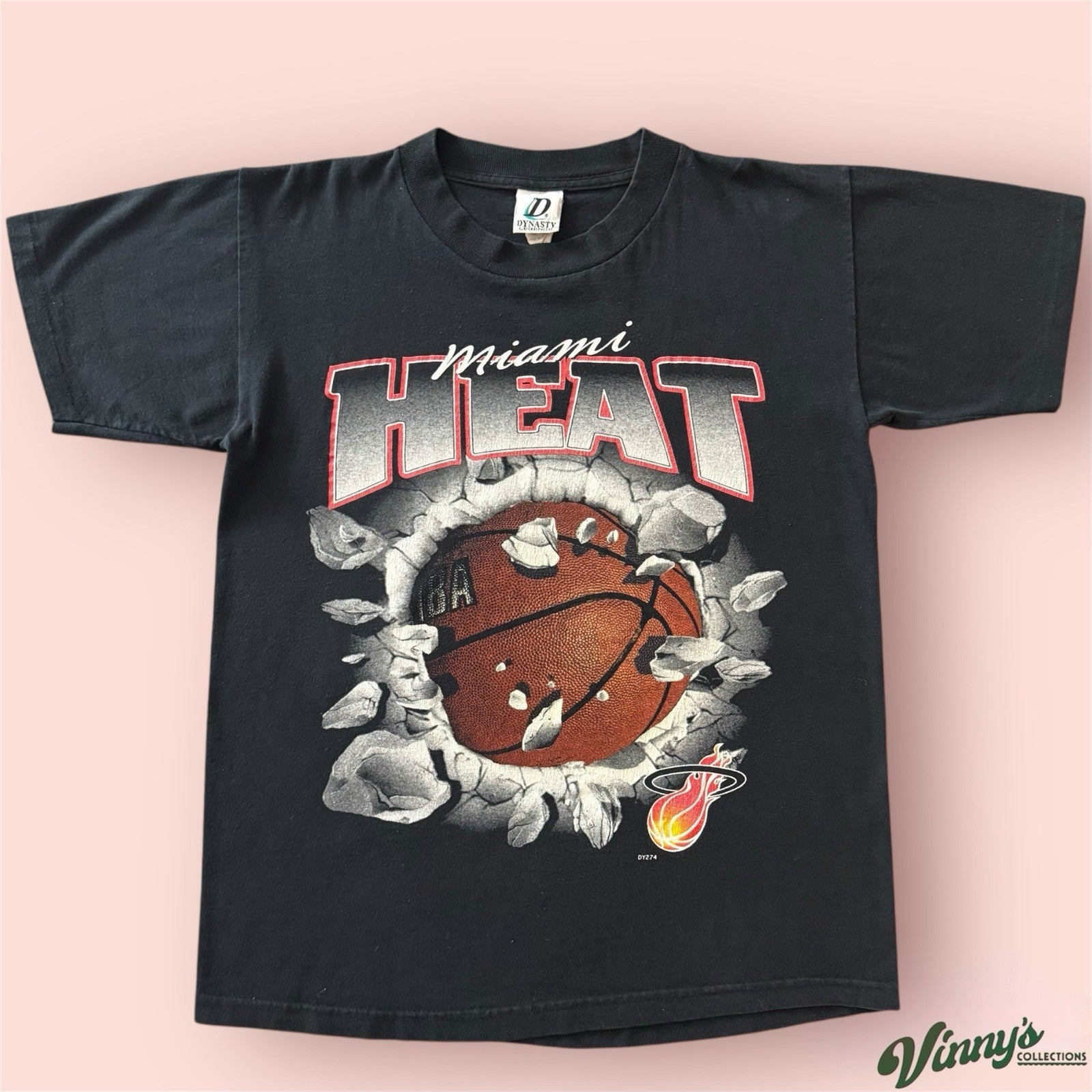 Vintage Dynasty NBA Miami Heat Breakthrough Basketball Shirt Mens Medium