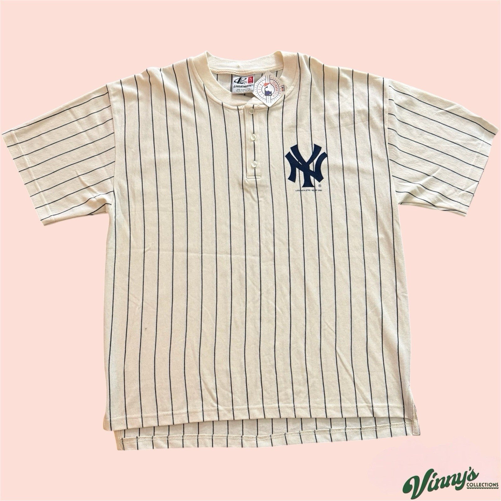 Vintage 2000 Logo Athletic MLB New York Yankees Baseball Shirt Mens XL