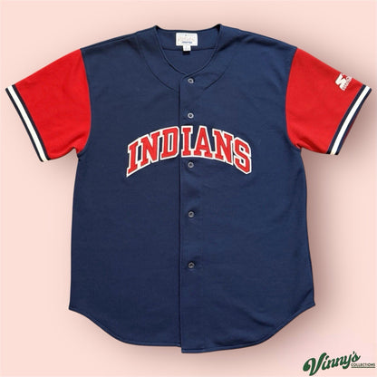 Starter MLB Cleveland Indians Baseball Jersey Mens Large