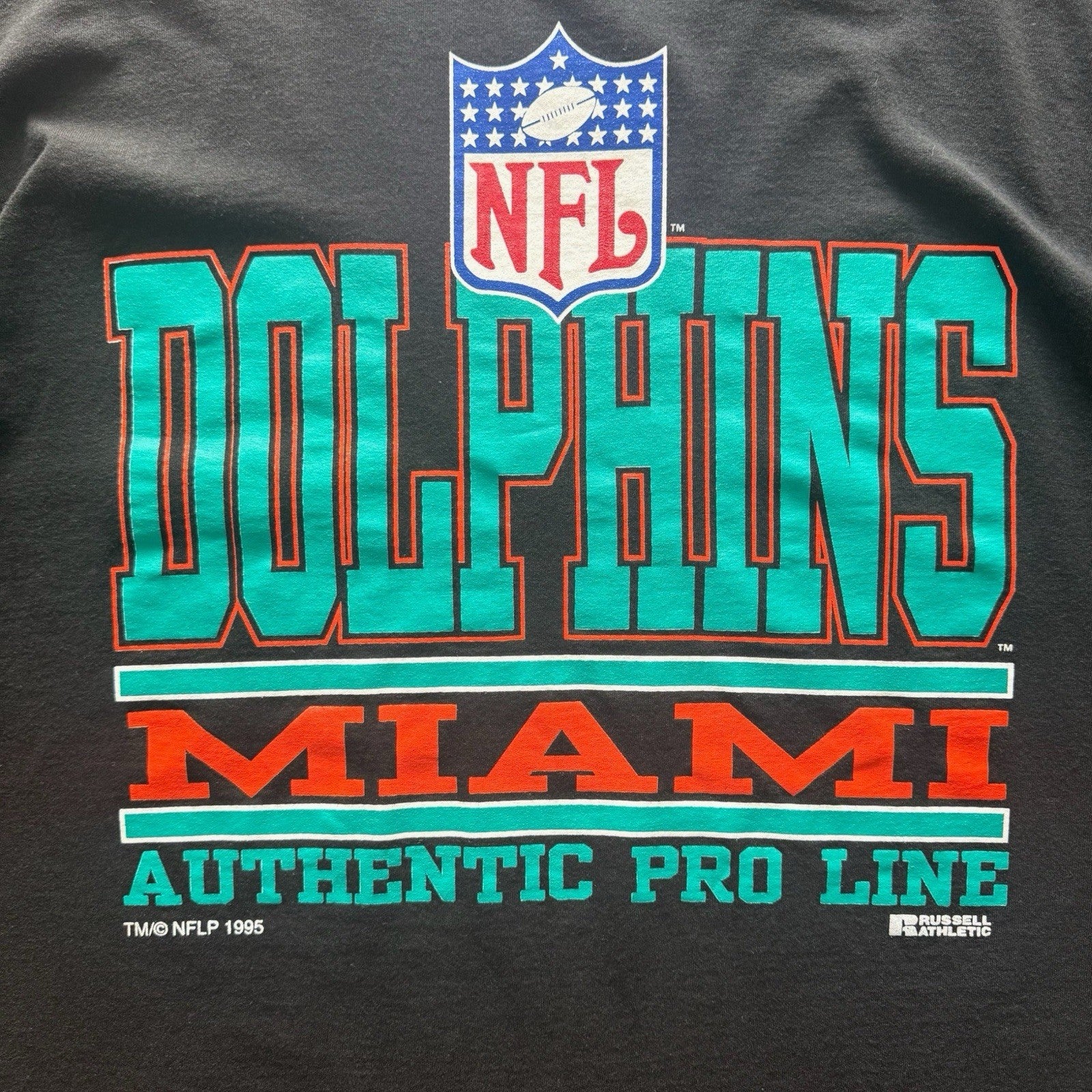 Vintage Russell Athletic NFL Miami Dolphins Football Shirt Mens XL