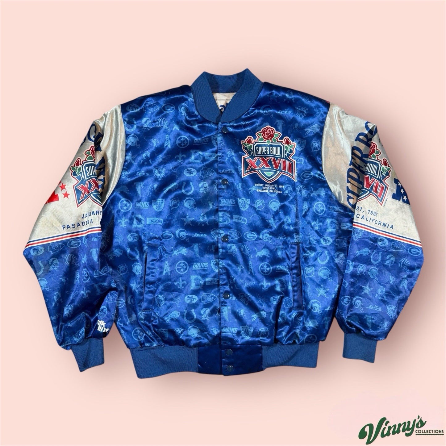 Vintage Chalk Line NFL Super Bowl XXVII Fanimation Football Jacket Mens Large