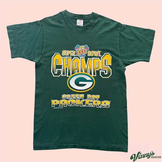 Vintage 1997 NFL Green Bay Packers Super Bowl Football Shirt Mens Medium