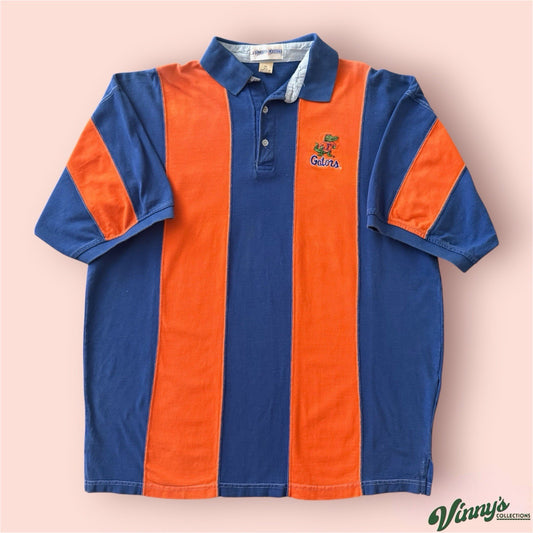College Classics NCAA Florida Gators College Striped Polo Shirt Mens 2XL