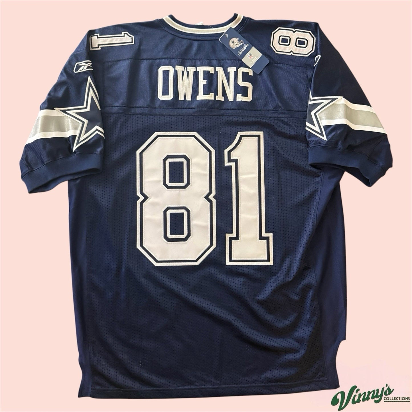 Reebok NFL Dallas Cowboys Terrell Owens Football Stitched Jersey Mens 48 XL
