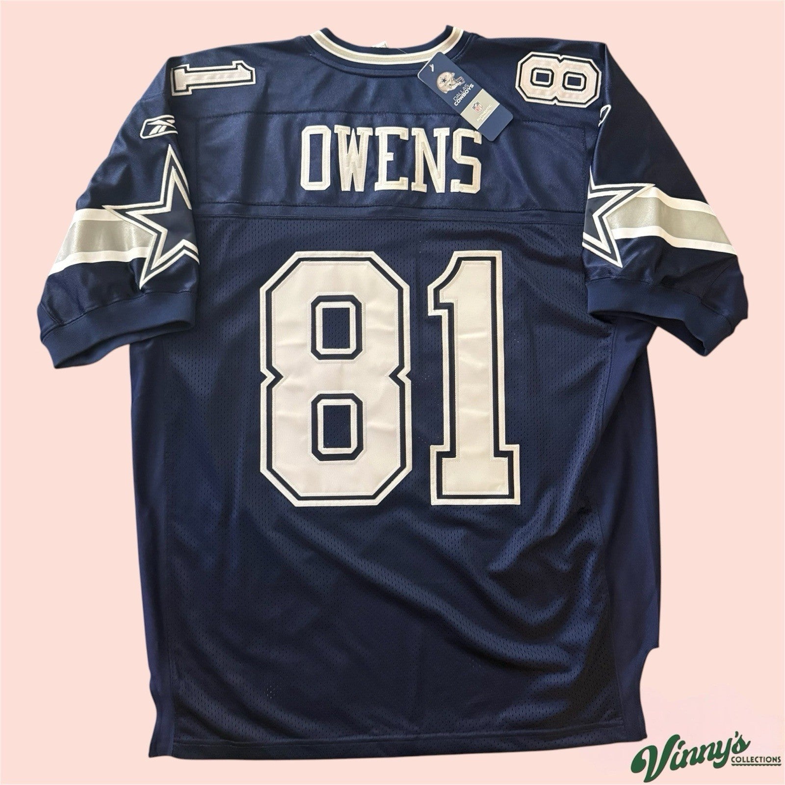 Reebok NFL Dallas Cowboys Terrell Owens Football Stitched Jersey Mens 48 XL