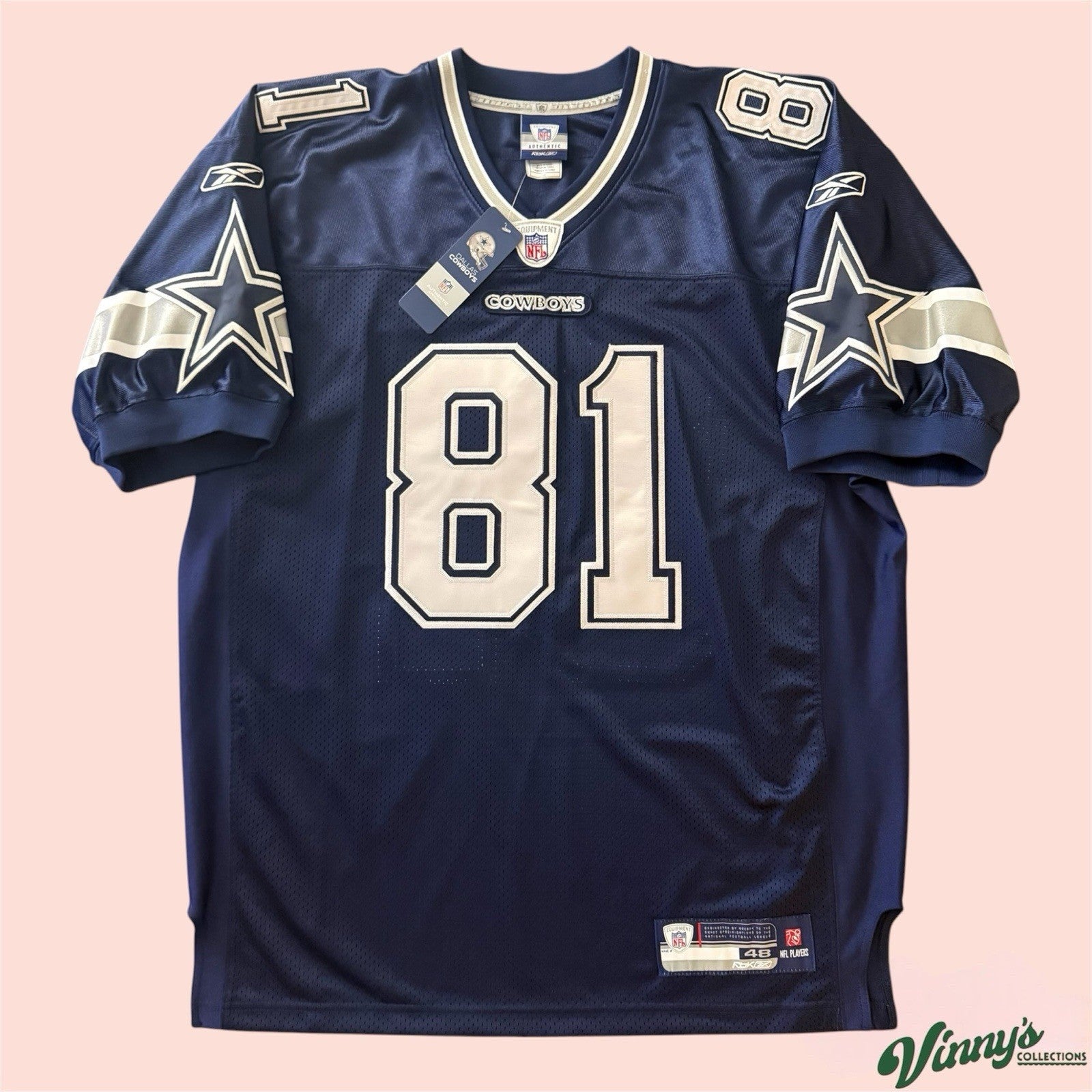 Reebok NFL Dallas Cowboys Terrell Owens Football Stitched Jersey Mens 48 XL