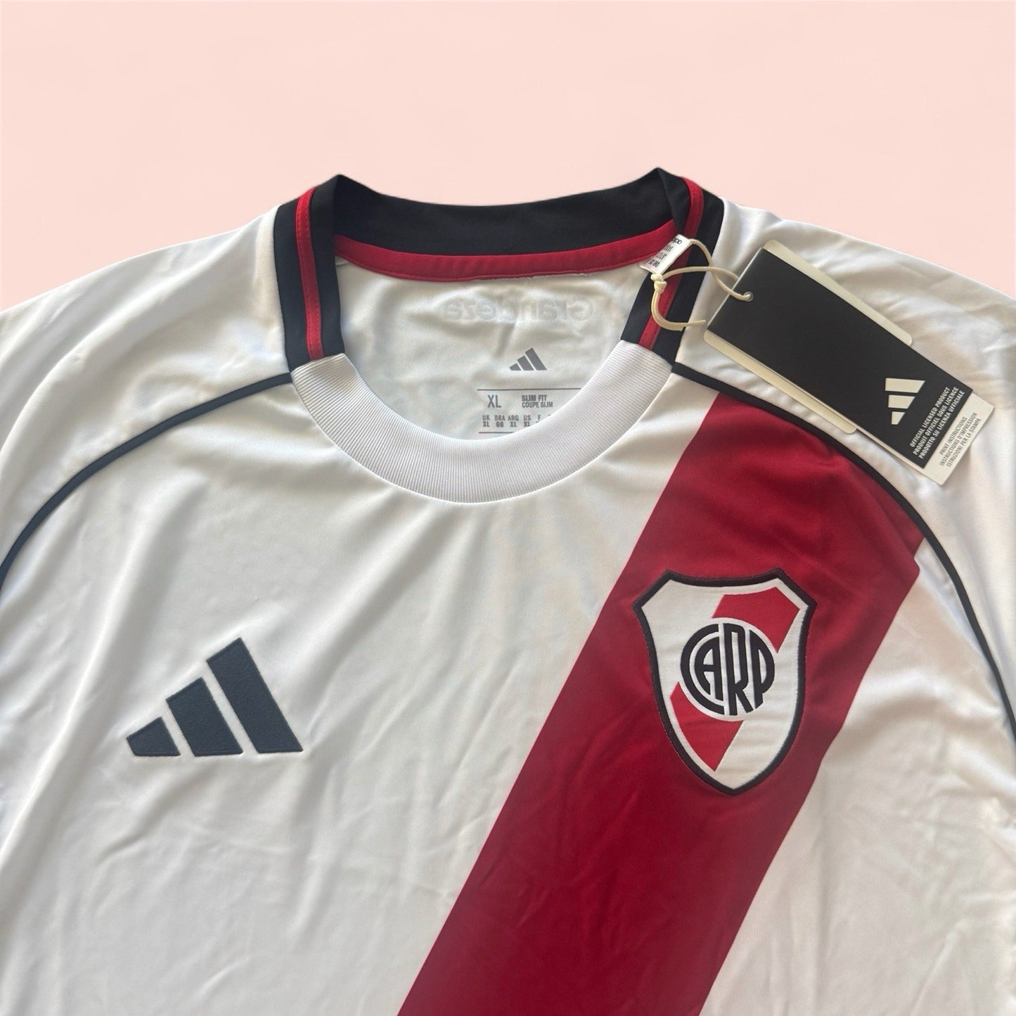 2025/26 Adidas River Plate Home Soccer Jersey Kit Mens XL