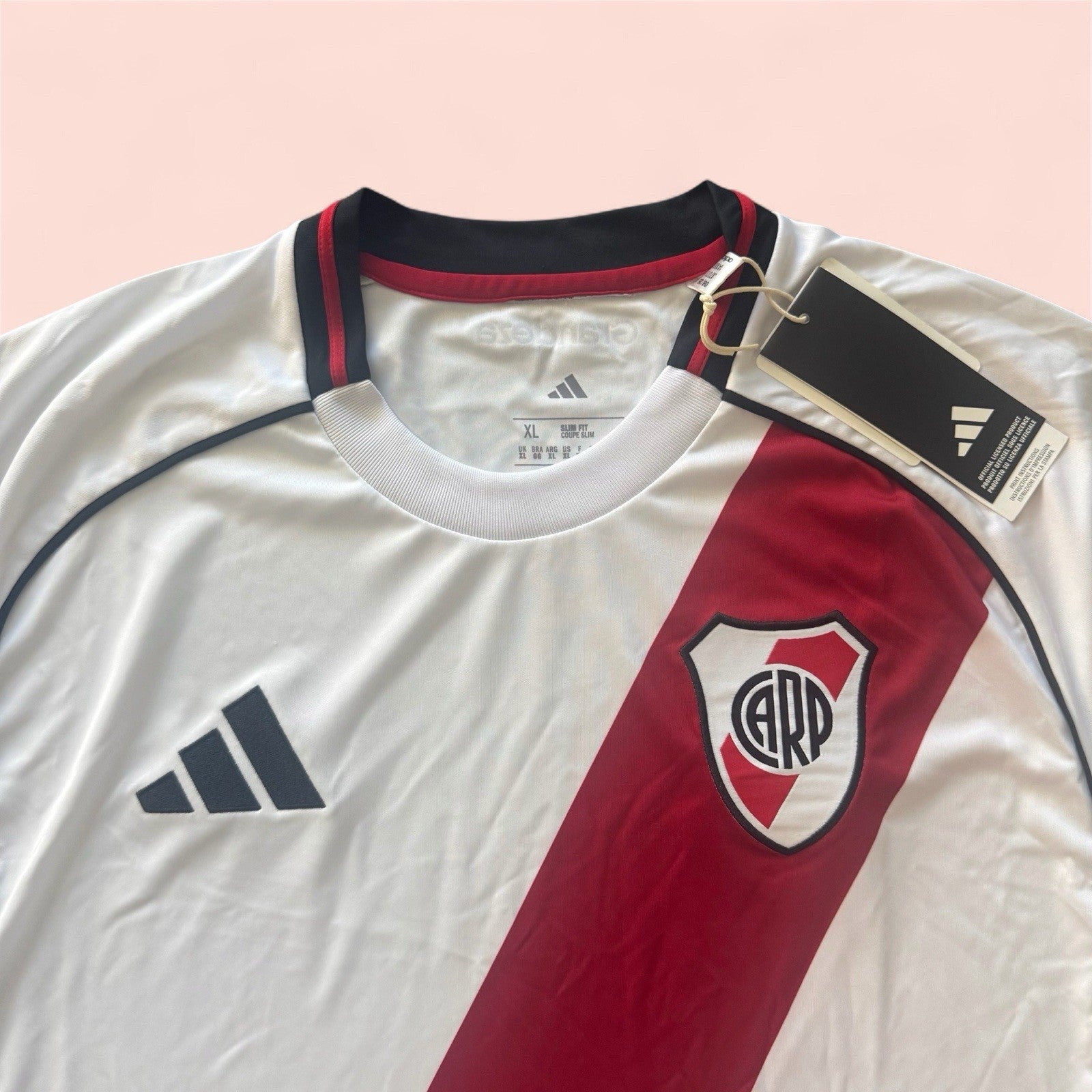 2025/26 Adidas River Plate Home Soccer Jersey Kit Mens XL