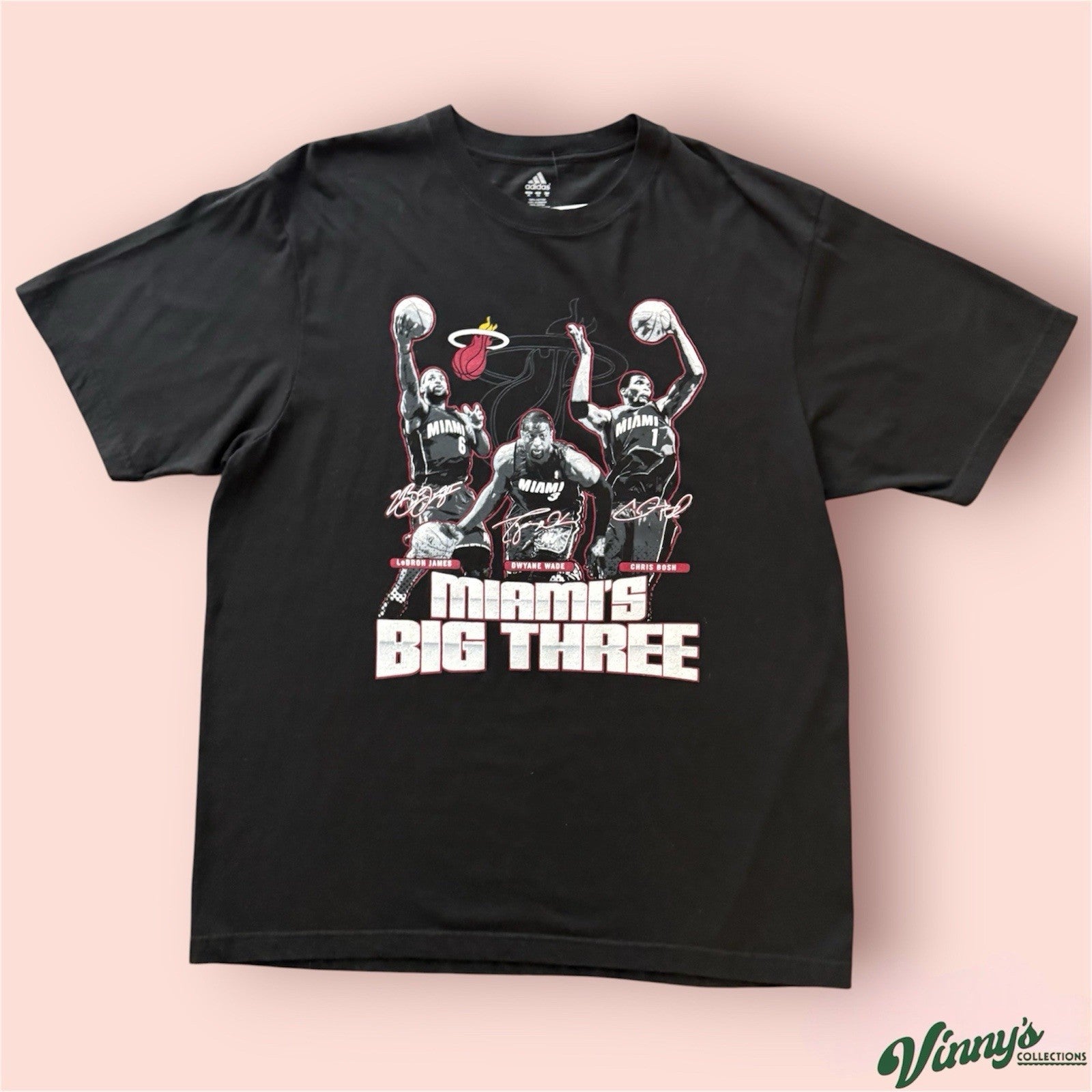 Adidas NBA Miami Heat Big Three Basketball Shirt Mens XL