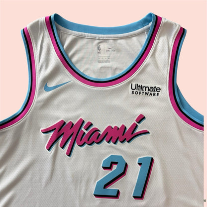 Nike NBA Miami Heat Hassan Whiteside City Edition Basketball Jersey Mens 52 XL