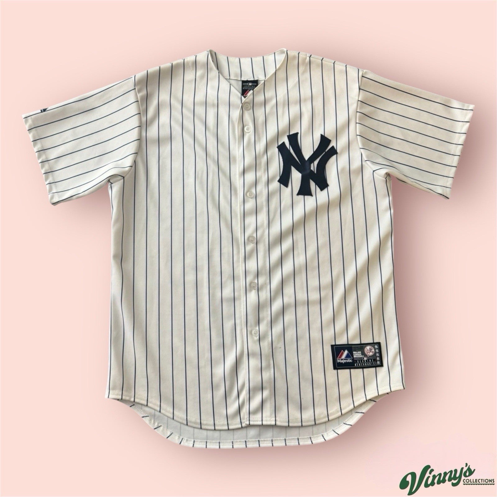 Majestic MLB New York Yankees Baseball Jersey Mens Large