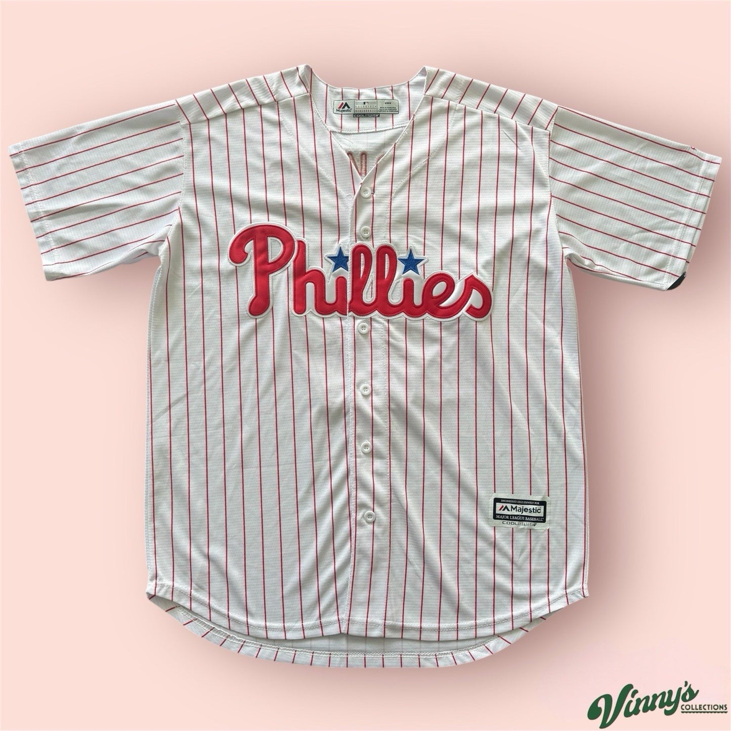 Majestic MLB Philadelphia Phillies Rhys Hoskins Baseball Jersey Mens Medium