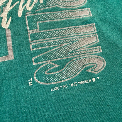 Vintage Logo 7 MLB Florida Marlins Baseball Shirt Mens XL