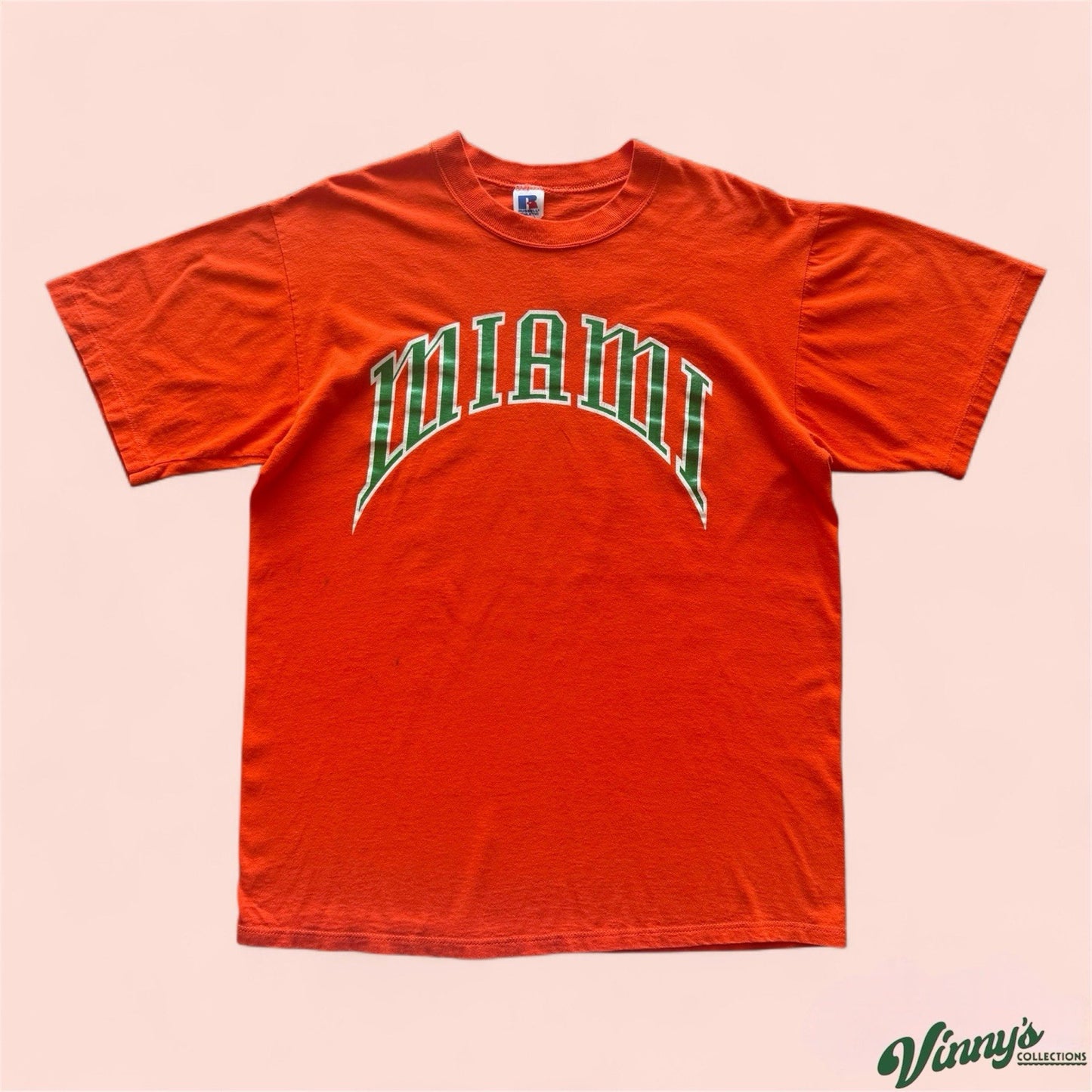 Vintage Russell Athletic NCAA Miami Hurricanes College Shirt Mens Large