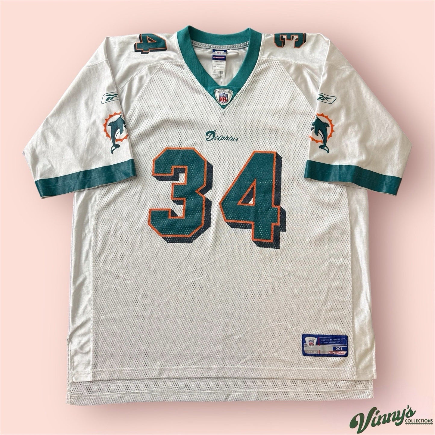 Reebok NFL Miami Dolphins Ricky Williams Football Jersey Mens XL