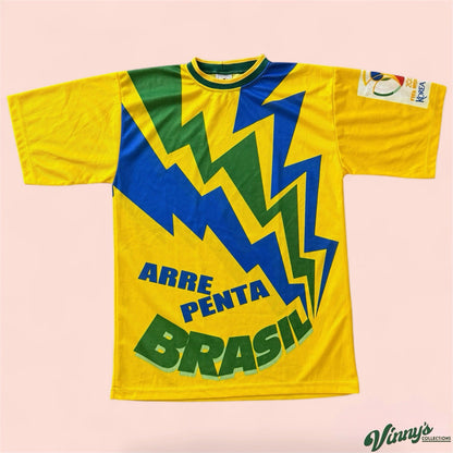2002 World Cup Arre Penta Brasil Soccer Shirt Mens Medium