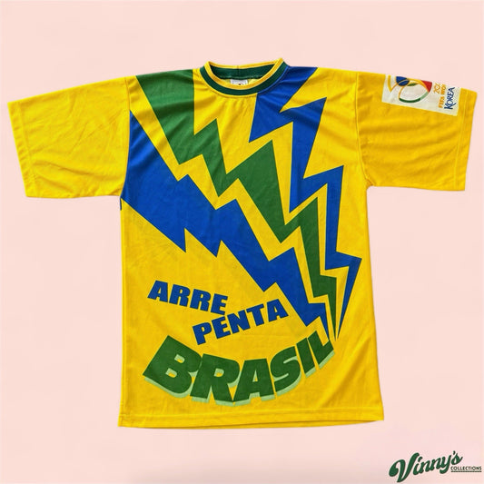 2002 World Cup Arre Penta Brasil Soccer Shirt Mens Medium