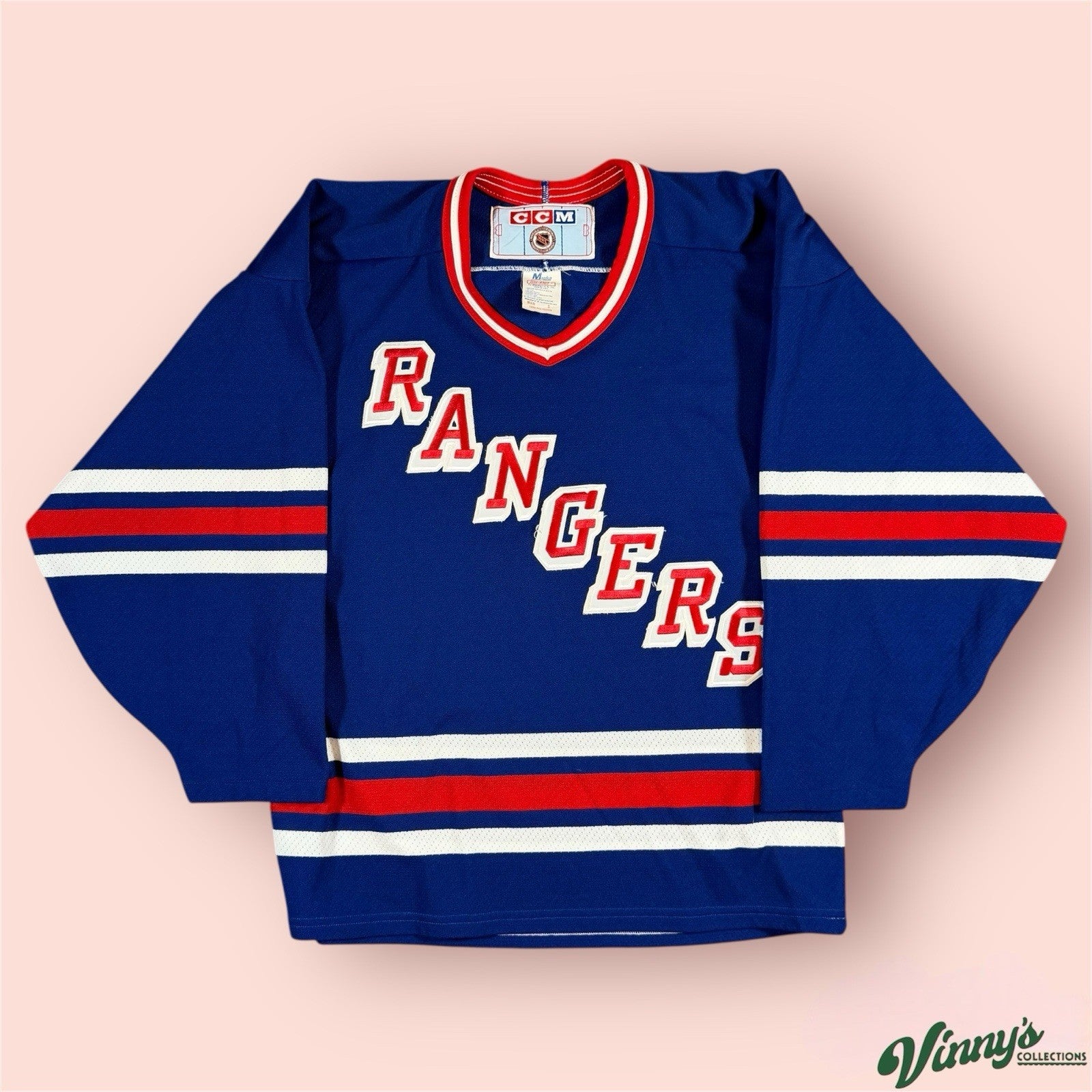 Vintage CCM NHL New York Rangers Hockey Jersey Mens Small