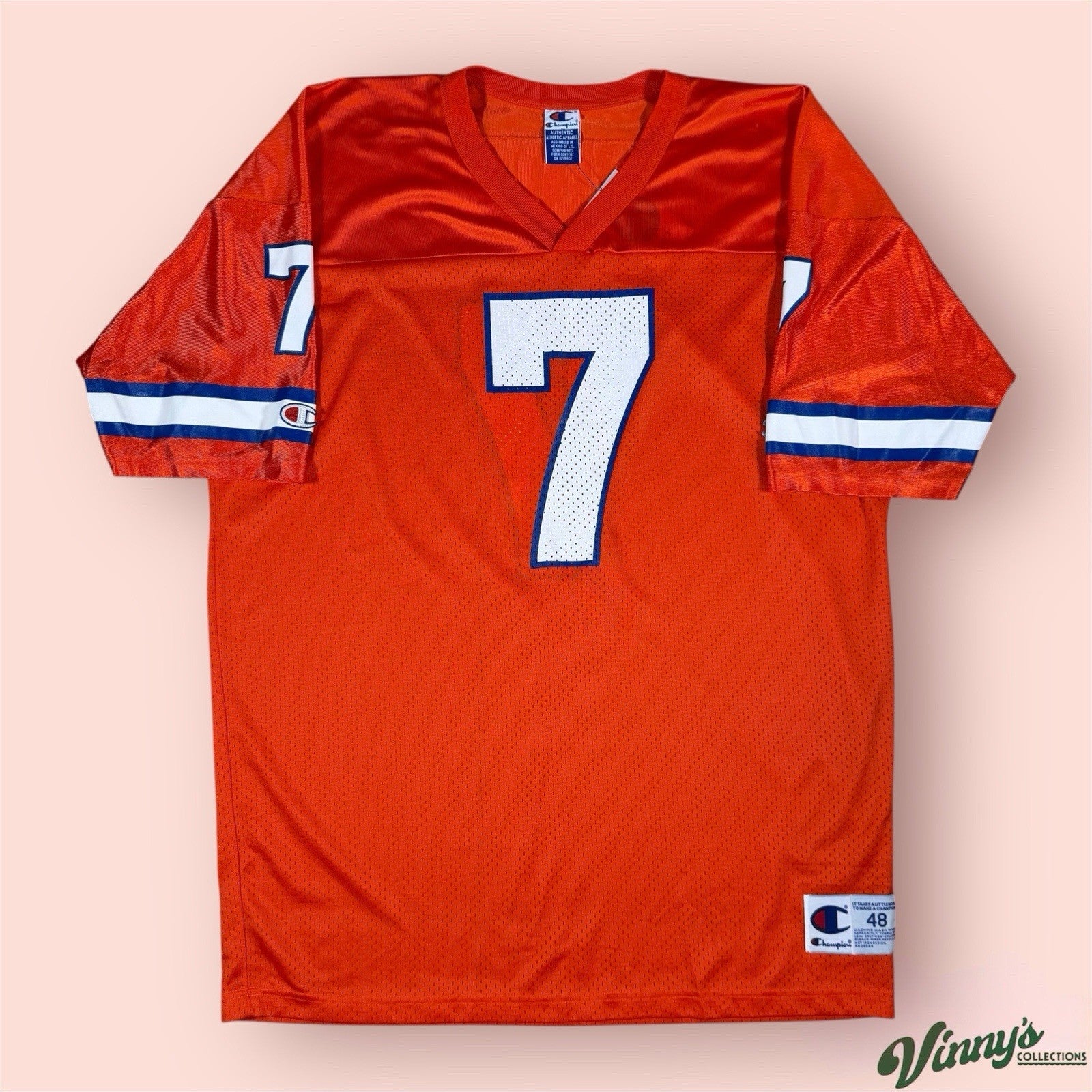 Vintage Champion NFL Denver Broncos John Elway Football Jersey Mens 48 XL