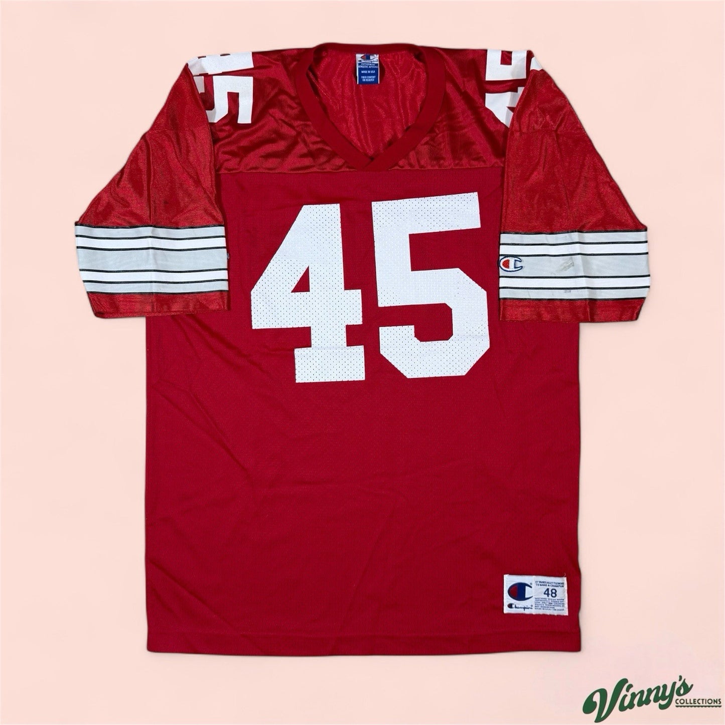 Vintage Champion NCAA Ohio State Buckeyes #45 College Football Jersey Mens 48 XL