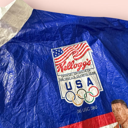 Vintage 1992 Kellog Tyvek USA Olympics Team Basketball Jacket Mens Large
