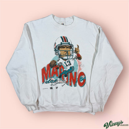 Vintage NFL Miami Dolphins Dan Marino Football Sweatshirt Mens Large