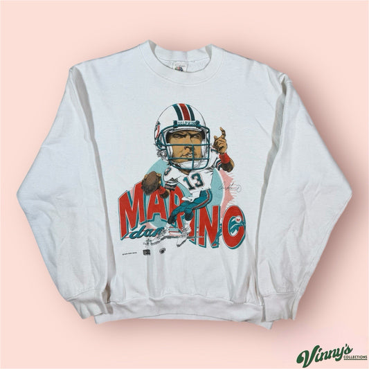 Vintage NFL Miami Dolphins Dan Marino Football Sweatshirt Mens Large
