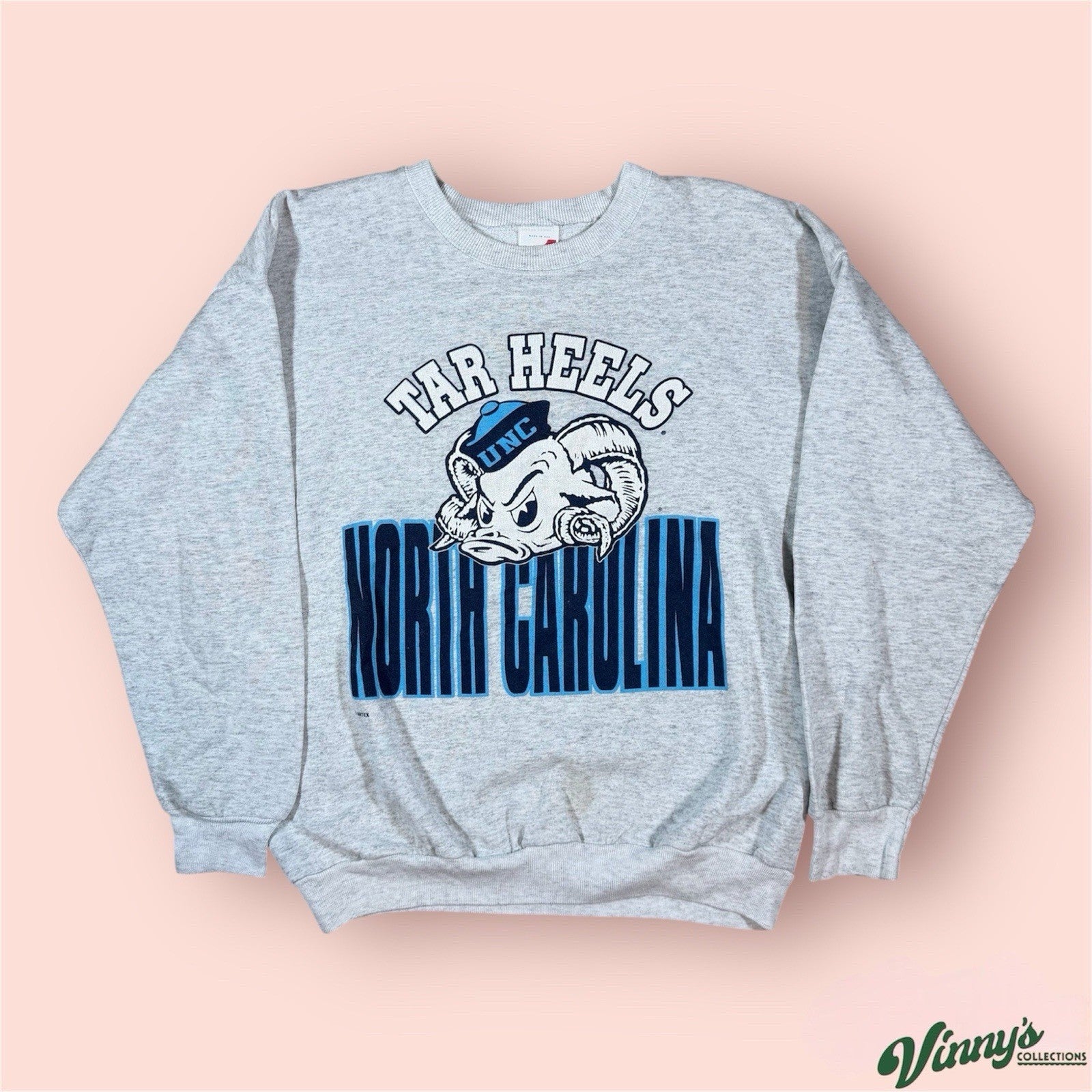 Vintage Artex NCAA North Carolina UNC Tar Heels  College Sweatshirt Mens Large