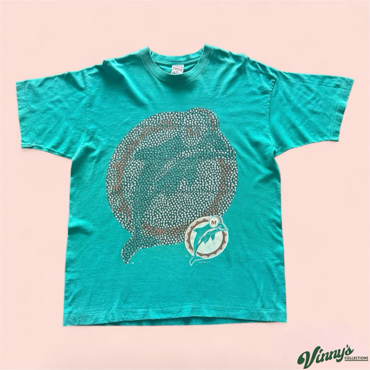 Vintage TrueFan NFL Miami Dolphins Football Shirt Mens XL