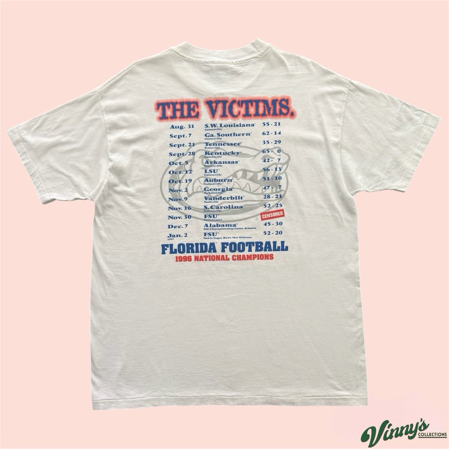 Vintage 1996 NCAA Florida Gators National Champions College Shirt Mens XL