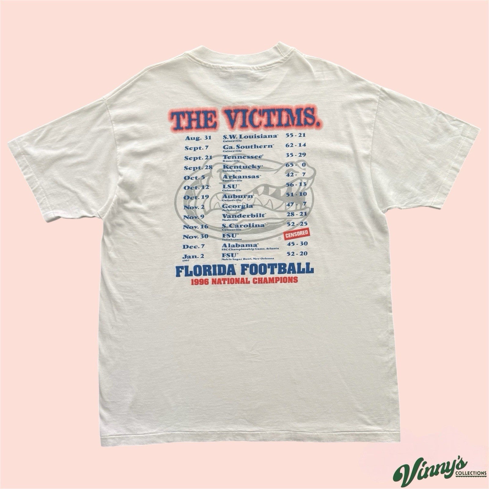 Vintage 1996 NCAA Florida Gators National Champions College Shirt Mens XL