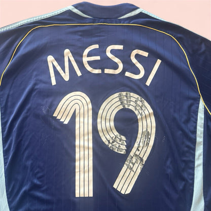 Adidas 2006 Argentina Lionel Messi Away National Soccer Kit Jersey Mens 2XL