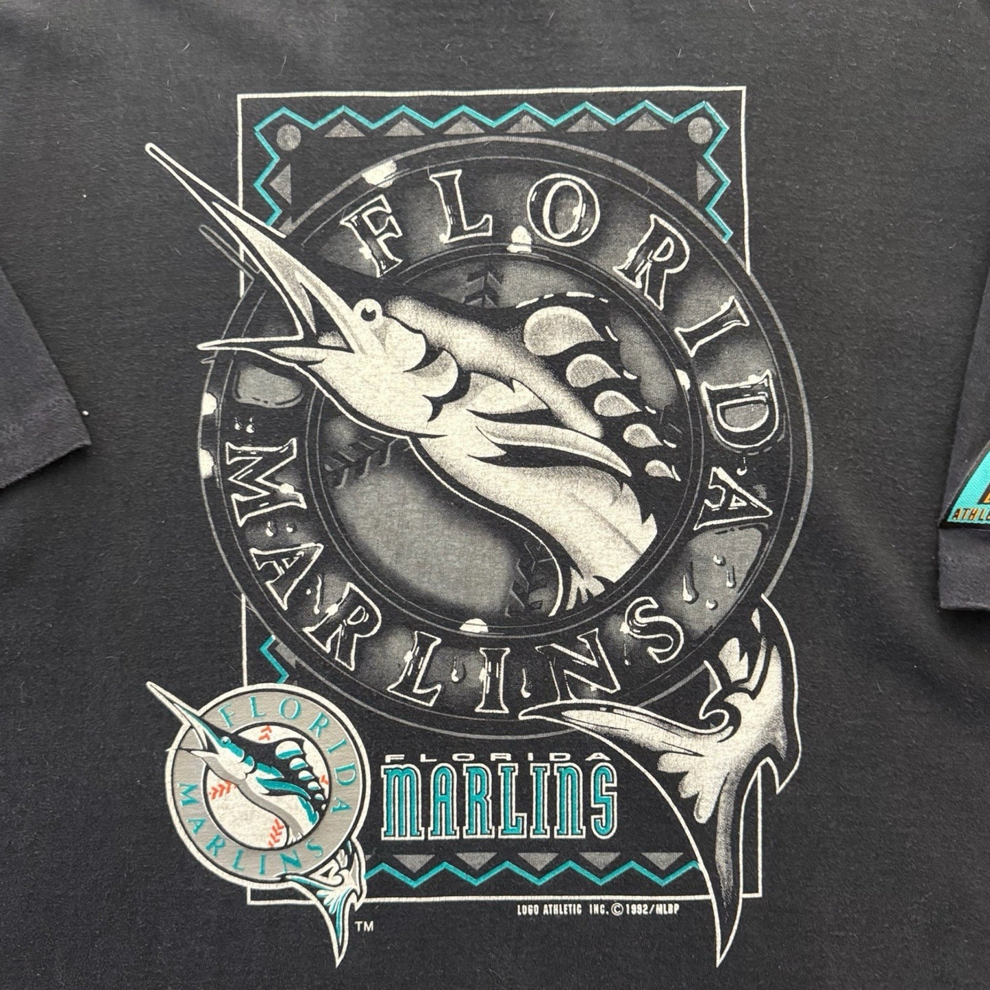 Vintage 1992 Logo Athletic MLB Florida Marlins Baseball Shirt Mens XL