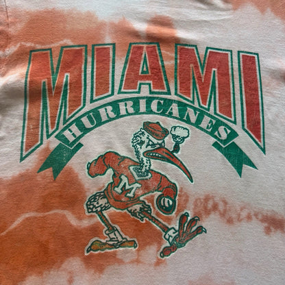 Vintage NCAA Miami Hurricanes Tie Dye College Shirt Mens XL