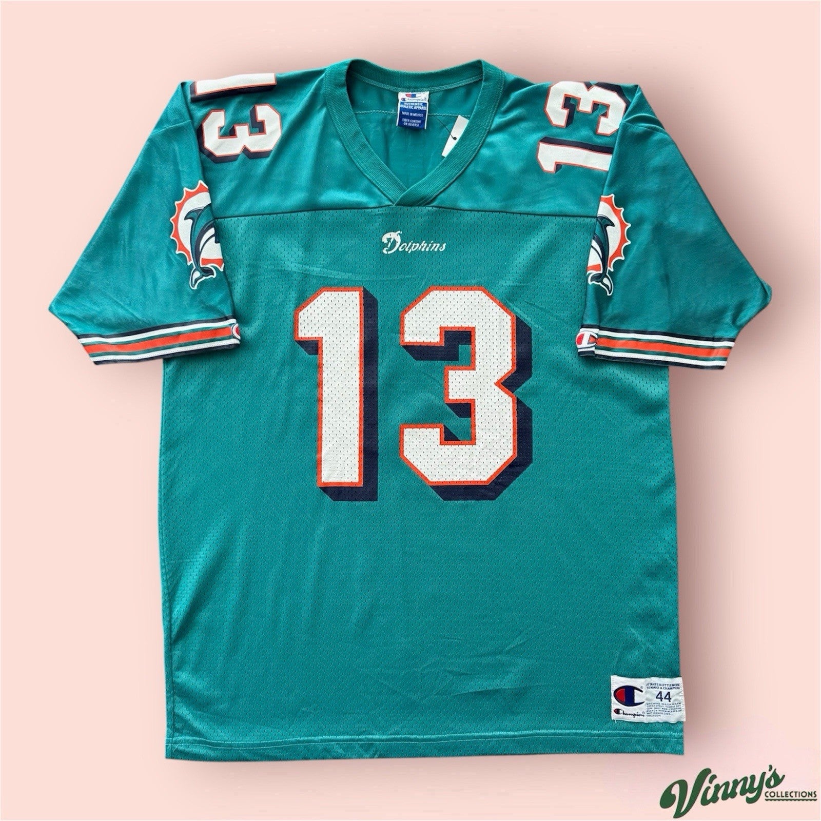 Champion NFL Miami Dolphins Dan Marino Football Jersey Mens 44 Large