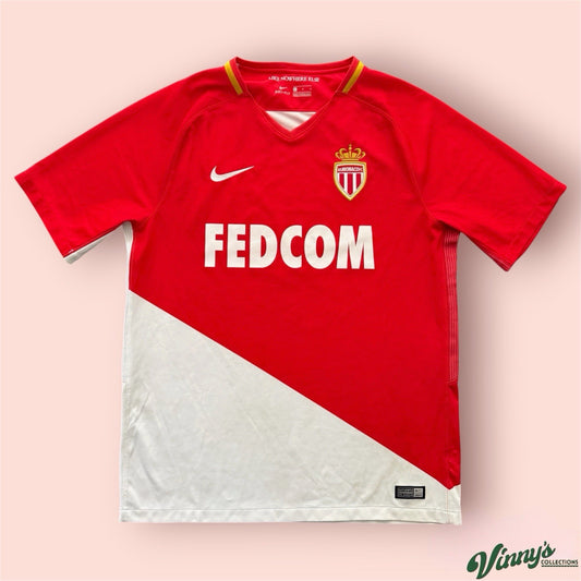 Nike 2017 AS Monaco Home Soccer Jersey Kit Mens Large