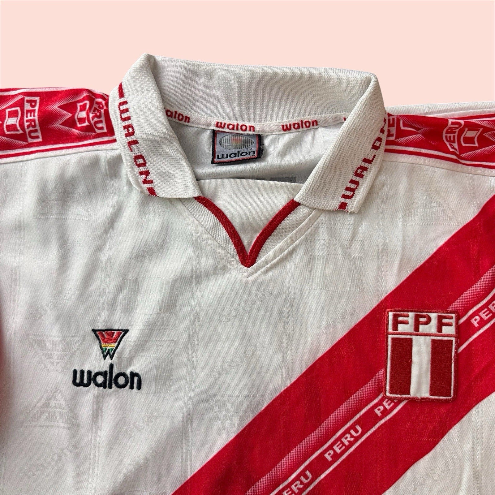 Vintage 2000 Walon Peru Home National Soccer Kit Jersey Mens XL